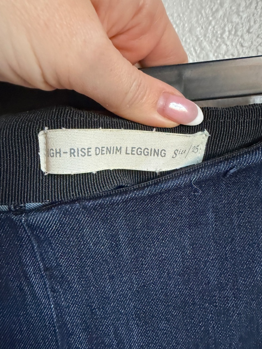 Pilcro High-Rise Performance Denim Leggings Denim Dark Sz 25 - Picture 7 of 13